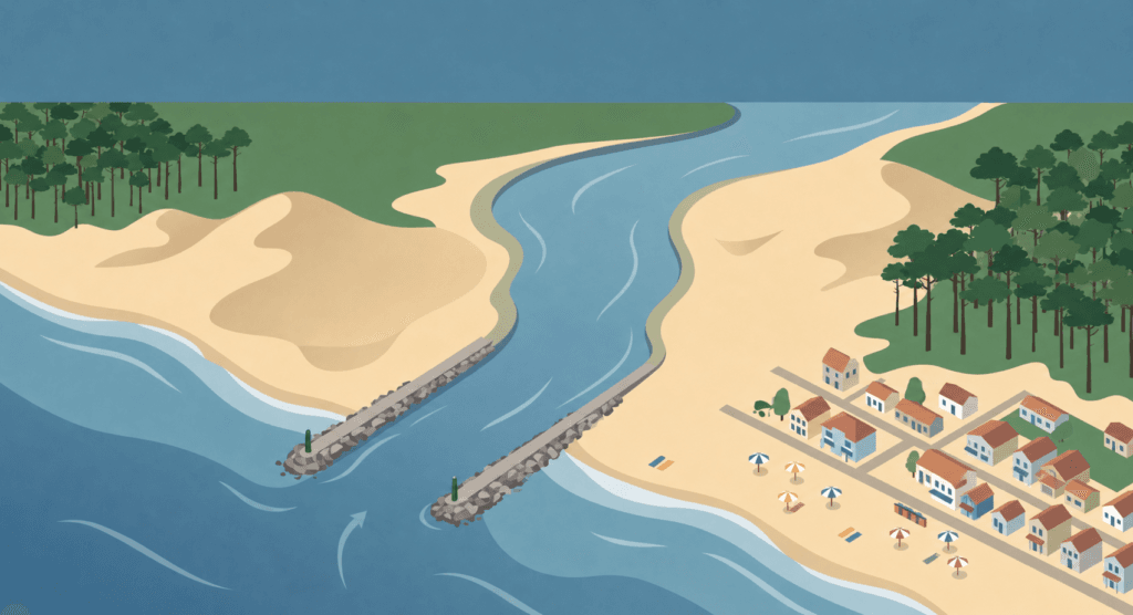 Établissement de bains de mer Mimizan-Plage 1904 – plage Nord des Landes