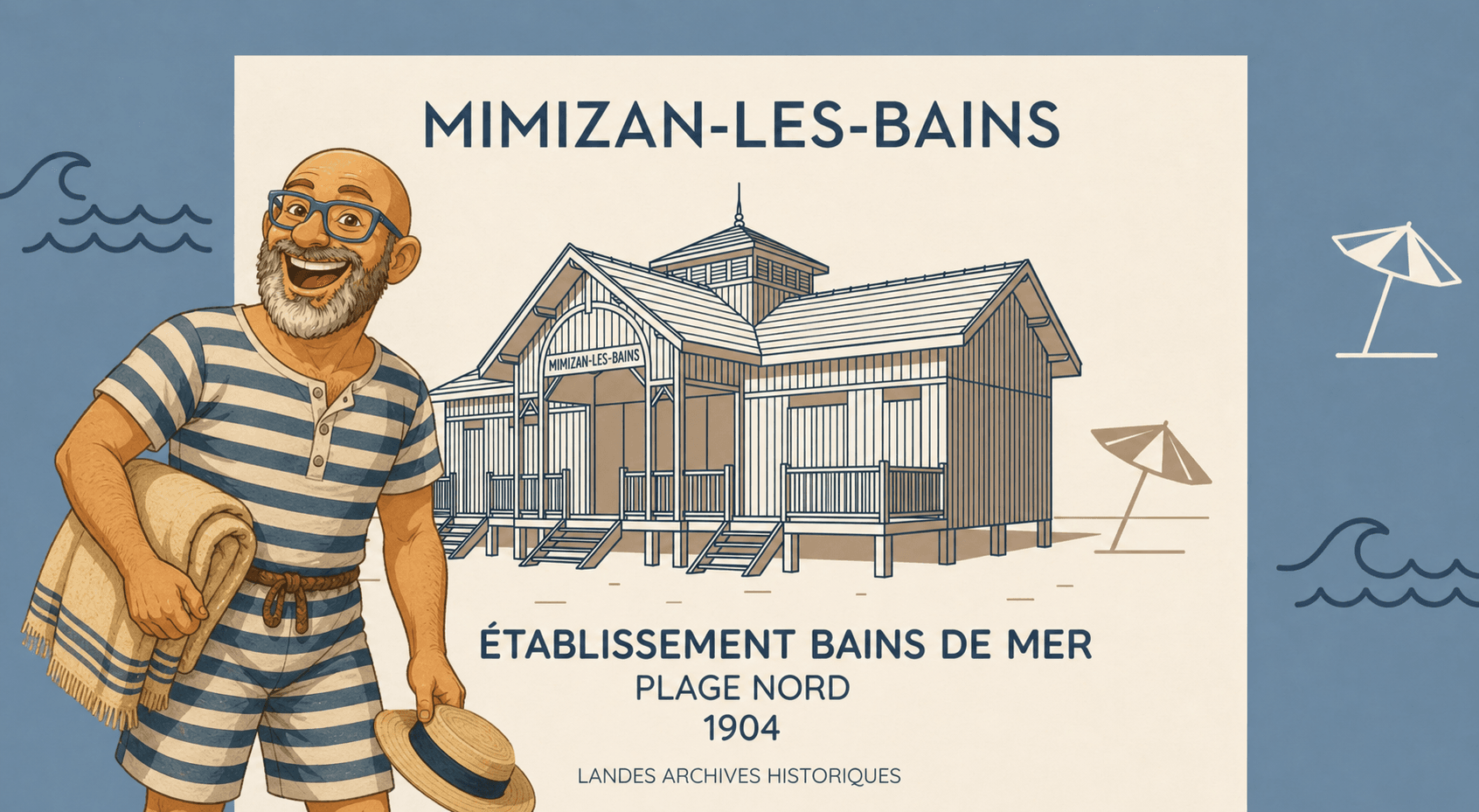 Mimizan-les-Bains station balnéaire des Landes – plage et Courant